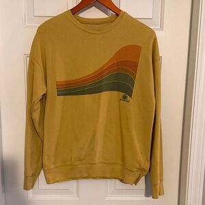 Vintage Graphic Women's Sweatshirt in Mustard